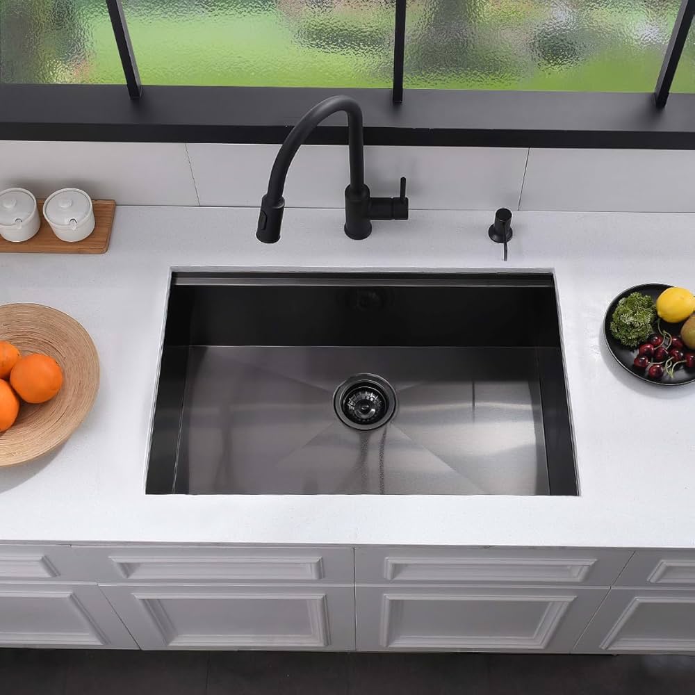 Amazon.co.jp: Luckyhorse 30インチ ブラック ステンレス